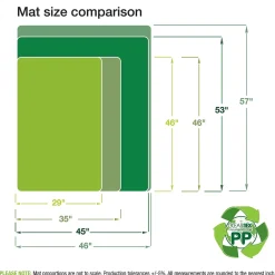Chair Mats*Floortex Revolutionmat Carpet Chair Mat, 46