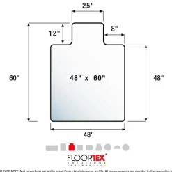 Chair Mats*Floortex Ultimat Carpet Chair Mat with Lip, 48