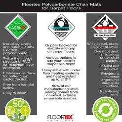 Chair Mats*Floortex Ultimat Carpet Chair Mat, 30