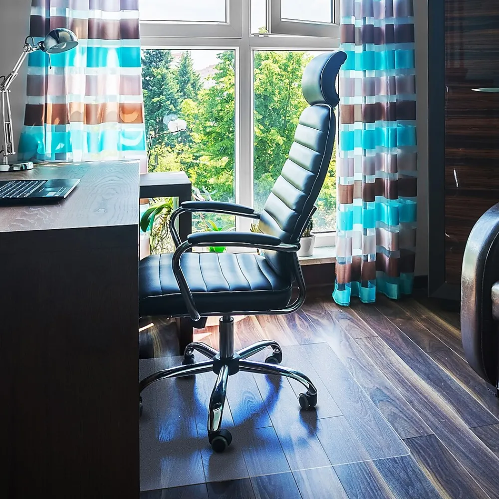 Chair Mats*Floortex Ultimat Hard Floor Chair Mat, 48" x 48", Clear Polycarbonate (1212119ER)