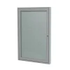 Bulletin*Ghent 3' H x 2' W Enclosed Vinyl Bulletin Board with Satin Frame, 1 Door, Silver (PA13624VX-193)