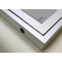 Bulletin*Ghent 3' H x 2' W Enclosed Vinyl Bulletin Board with Satin Frame, 1 Door, Silver (PA13624VX-193)