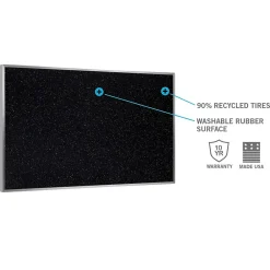 Bulletin*Ghent 4' H x 8' W Recycled Bulletin Board with Aluminum Frame, Confetti (ATR48-CF)