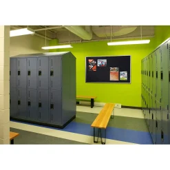 Bulletin*Ghent 4' H x 6' W Recycled Bulletin Board with Aluminum Frame, Black (ATR46-BK)