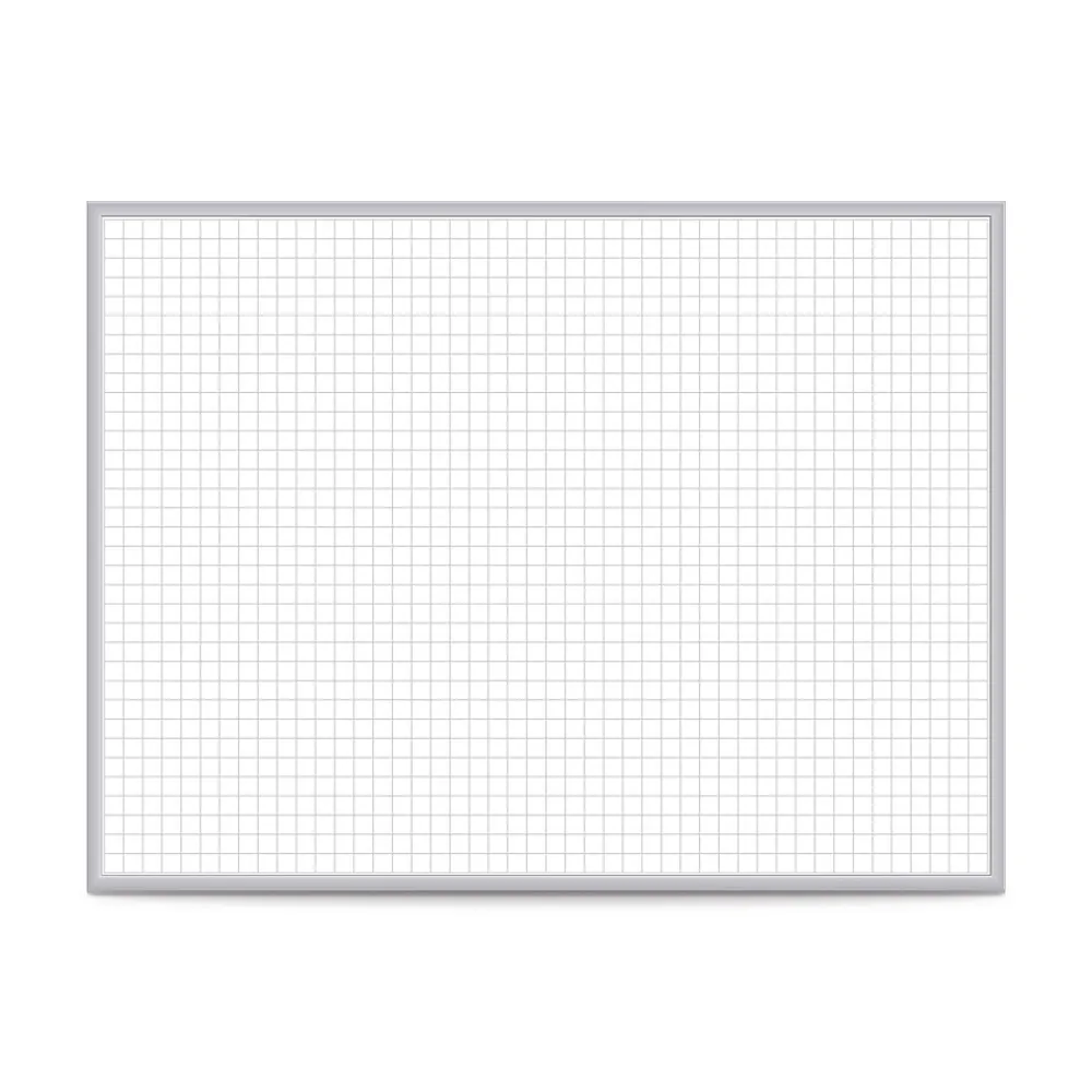 Dry Erase*Ghent 1" x 1" Grid Whiteboard, 4'H x 8'W (GRPM221G-48)