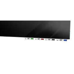 Dry Erase*Ghent Aria 4'H x 6'W Low Profile Glass Whiteboard, Black (ARIASN46BK)