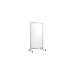 Dry Erase*Ghent EZ Magnetic Glass Mobile Dry-Erase Whiteboard, Aluminum Frame, 75"H x 38"W (EZ1MA7538WH)