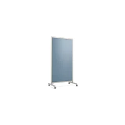 Dry Erase*Ghent EZ Magnetic Glass Mobile Dry-Erase Whiteboard, Aluminum Frame, 75"H x 38"W (EZ1MA7538DM)