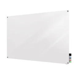 Dry Erase*Ghent Harmony 4'H x 6'W Magnetic Glass Whiteboard with Square Corners, White (HMYSM46WH)
