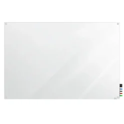 Dry Erase*Ghent Harmony 4'H x 6'W Magnetic Glass Whiteboard with Square Corners, White (HMYSM46WH)