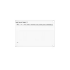 Dry Erase*Ghent Harmony OR Schedule Magnetic Glass Dry-Erase Whiteboard, 3'H x 4'W (GRPHMYSM13S-34)