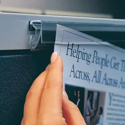 Bulletin*Ghent Hold-Up Display Rails, 48"L x 2"H, 6/Ct