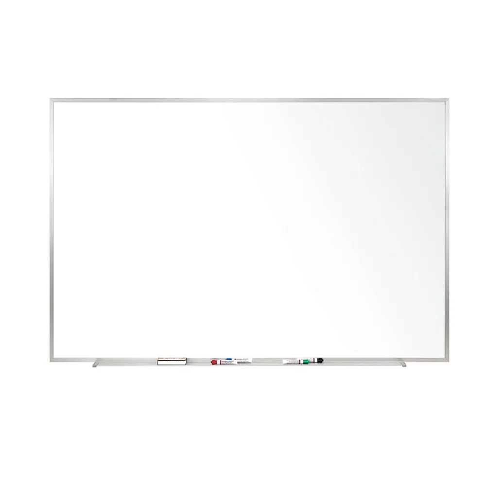 Dry Erase*Ghent Magnetic Porcelain Whiteboard, Aluminum Frame, 3' H x 4' W (M1-34-1)