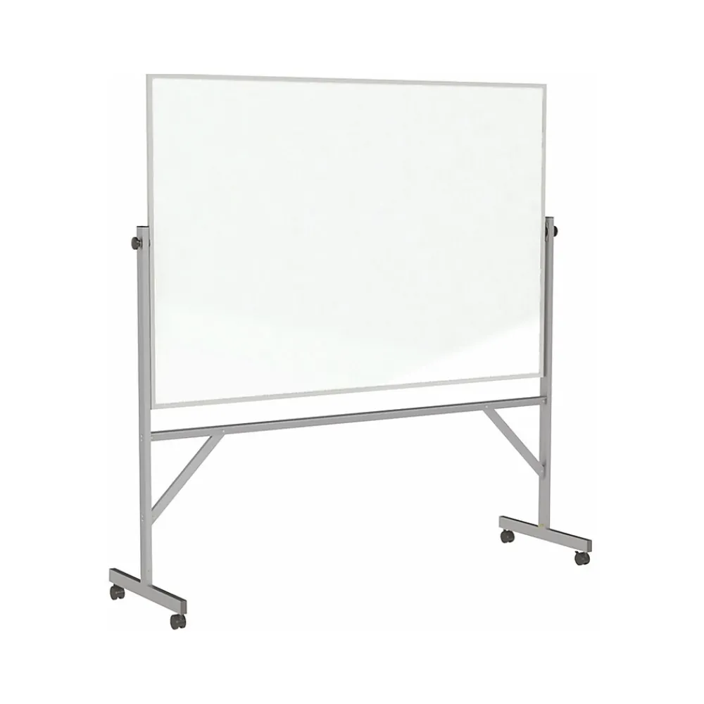 Dry Erase*Ghent Porcelain Mobile Dry-Erase Whiteboard, Aluminum Frame, 8' x 4' (ARM1M148)