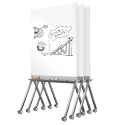Dry Erase*Ghent Roam Laminate Dry-Erase Whiteboard, Aluminum Frame, 4' x 3' (RM36SAWHN)