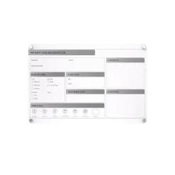Dry Erase*Ghent Slide Changeable Patient Room Glass Dry-Erase Whiteboard, 24"H x 36"W (GRPHMYRNFM11P-23-12H)