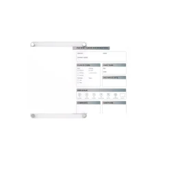 Dry Erase*Ghent Slide Changeable Patient Room Glass Dry-Erase Whiteboard, 36"H x 24" W (GRPHMYRNFM11P-23-12V)