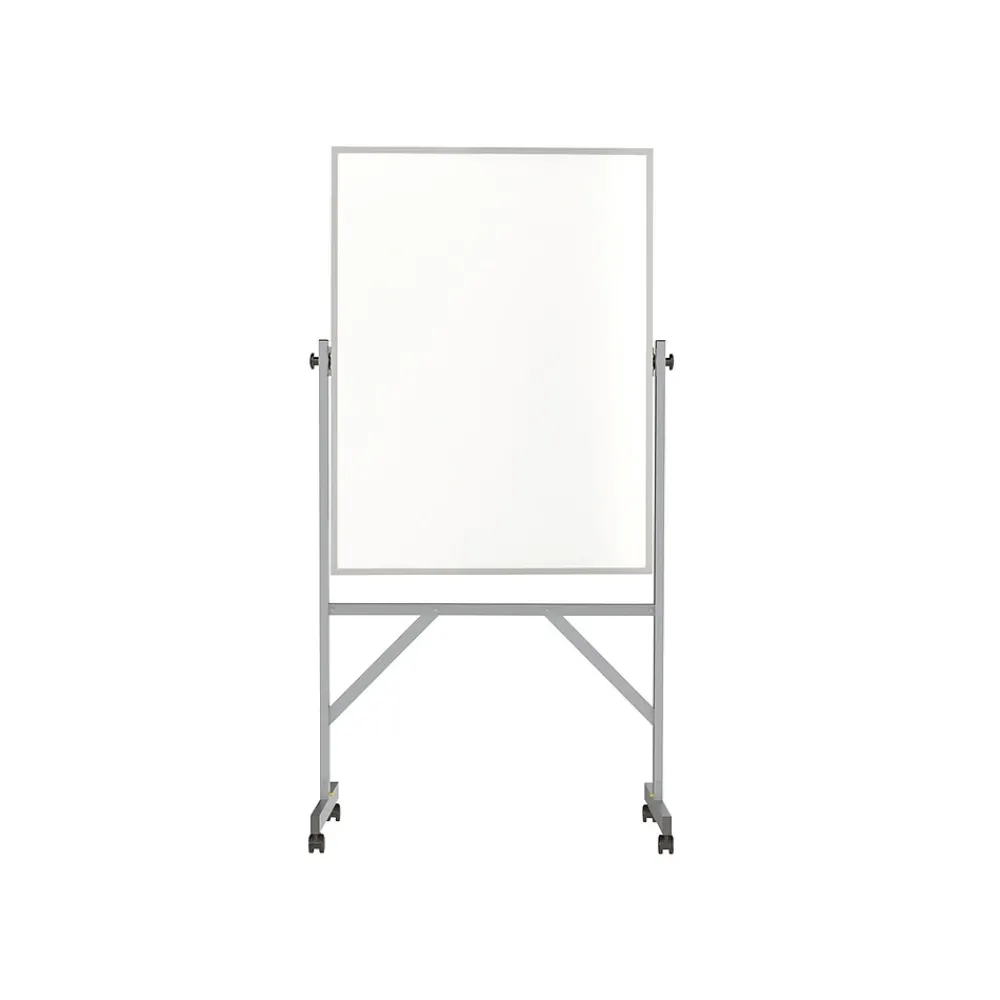 Dry Erase*Ghent Steel Mobile Dry-Erase Whiteboard, Aluminum Frame, 4' x 3' (ARMM43)