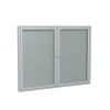 Bulletin*Ghent Vinyl Enclosed Bulletin Board, Satin Frame, 3'H x 4'W (PA23648VX-193)