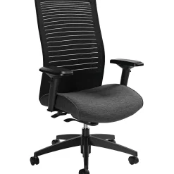 Office Chairs*Global GIS Loover High-Back Weight Sensing Tilter Task Chair, Mesh/Fabric, Black/Granite Rock