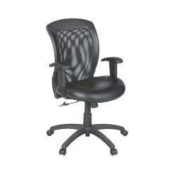 Office Chairs*Global Airflow Ergonomic Leather Swivel Manager Chair, Black (9339BK)