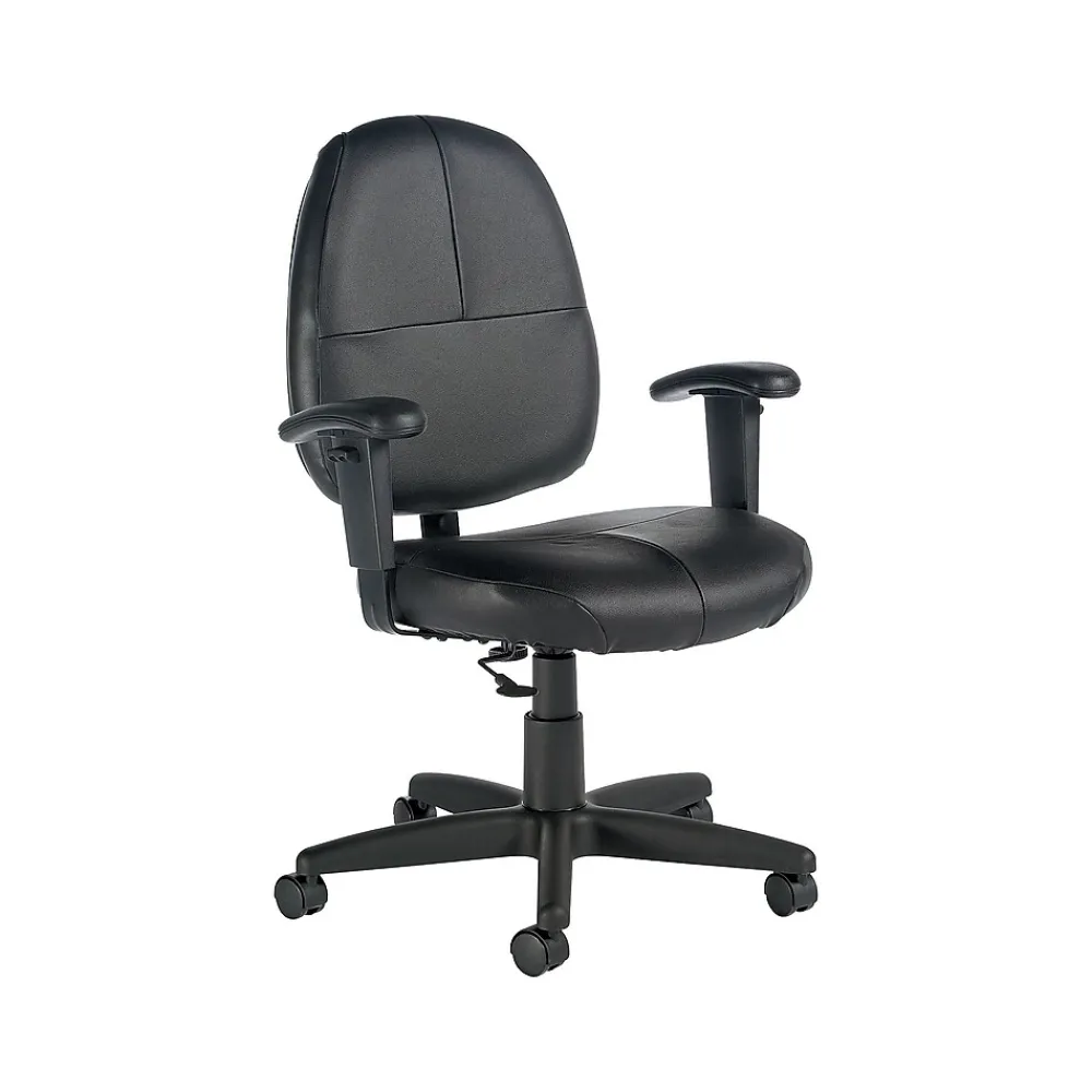 Office Chairs*Global Leather Task Chair, Black (8993BK450/550)