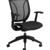 Office Chairs*Global Roma Mid-Back Mesh/Fabric Task Chair, Coal (1906MBBKUR22)