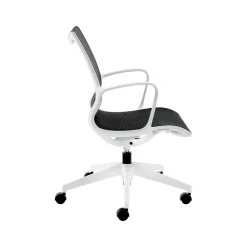 Office Chairs*Global Solar Mesh Conference Chair, White/Black (8457MDN)