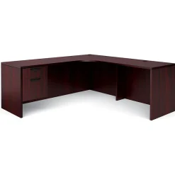 Office Desks*Global Superior BUNDLE13 Workstation, Mahogany