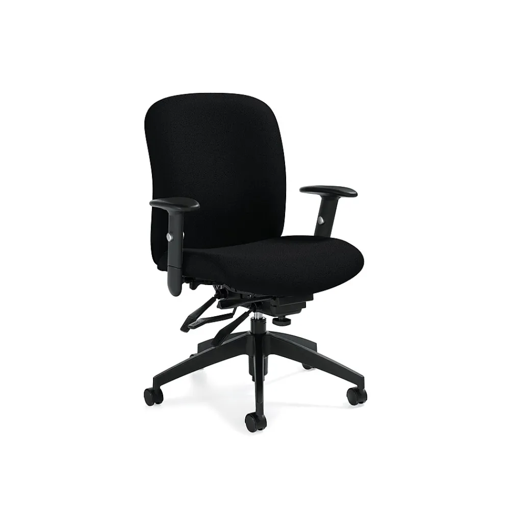 Office Chairs*Global Truform Fabric Computer and Desk Chair, Black (QSTS54513BKQL10)
