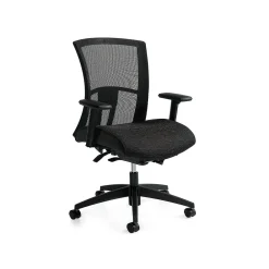Office Chairs*Global Vion Mesh Back Fabric Computer and Desk Chair, Black (6321-8-UR22)
