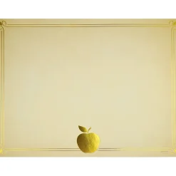 Awards & Certificates*Great Papers Bright Apple Certificates, 8.5" x 11", Yellow/Gold, 15/Pack (2020003)