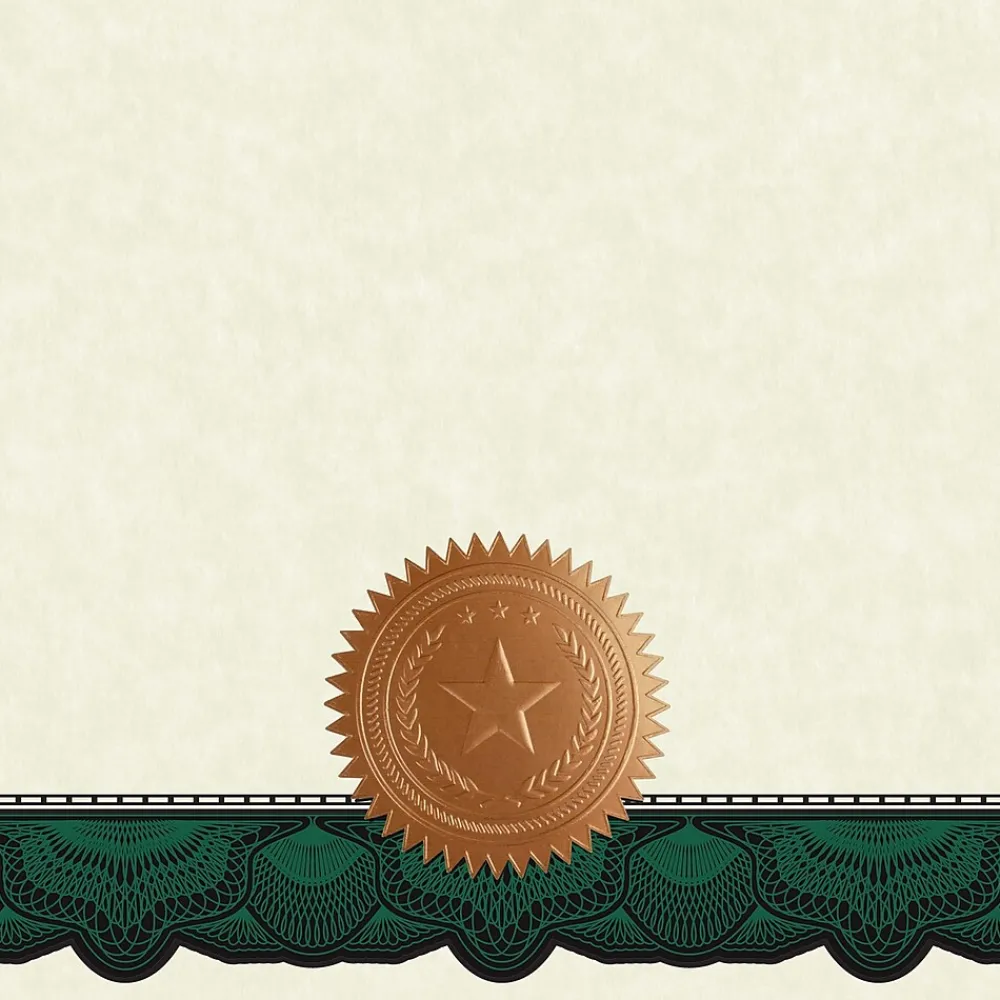 Awards & Certificates*Great Papers Cambridge Certificates, 8.5" x 11", Beige/Green, 10/Pack (2020006)