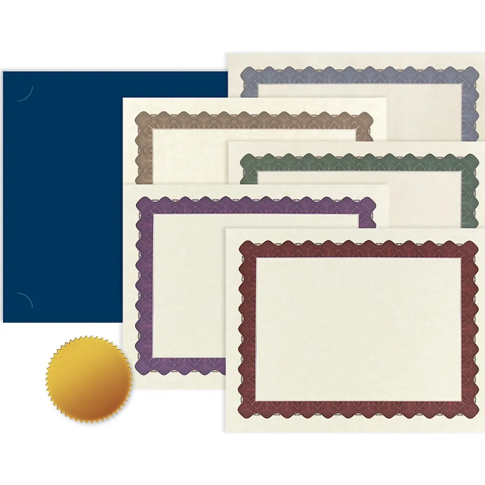 Awards & Certificates*Great Papers Certificate Kits, 9.375" x 12", Multicolor, 25 Kits/Pack (2013317)