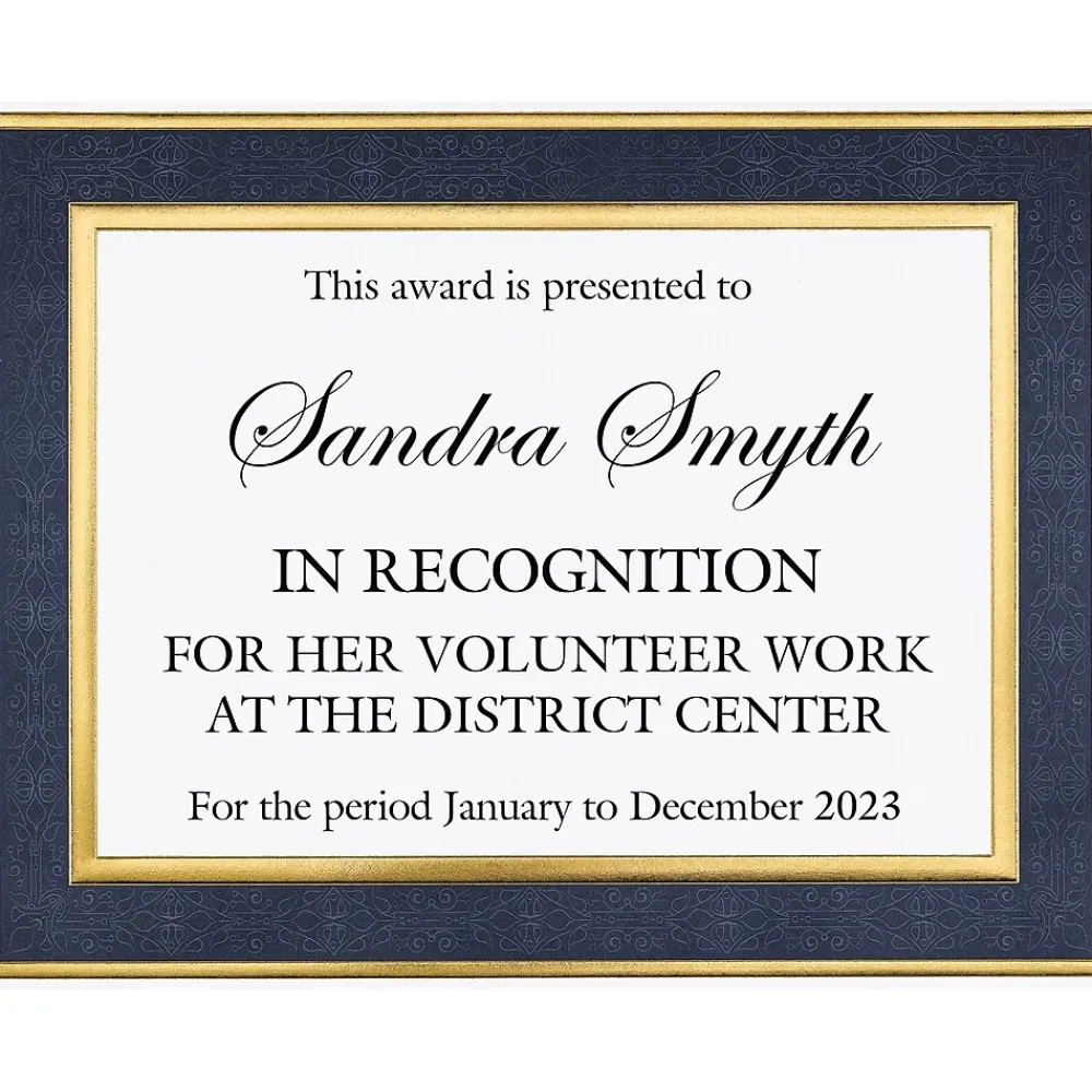 Awards & Certificates*Great Papers Certificates, 8.5" x 11", Black/Gold, 15/Pack (20103772)