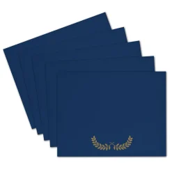 Awards & Certificates*Great Papers Laurel Certificate Holders, 9.34" x 12", Blue/Gold, 5/Pack (2017046)