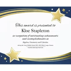 Awards & Certificates*Great Papers Shooting Stars Certificates, White, 15/Pack (20103777)