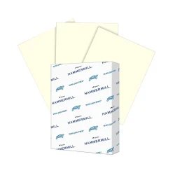 Multipurpose Paper*Hammermill 8.5" x 11" Multipurpose Paper, 65 lbs., Cream, 250 Sheets/Ream, 2 Reams/Pack (400540)
