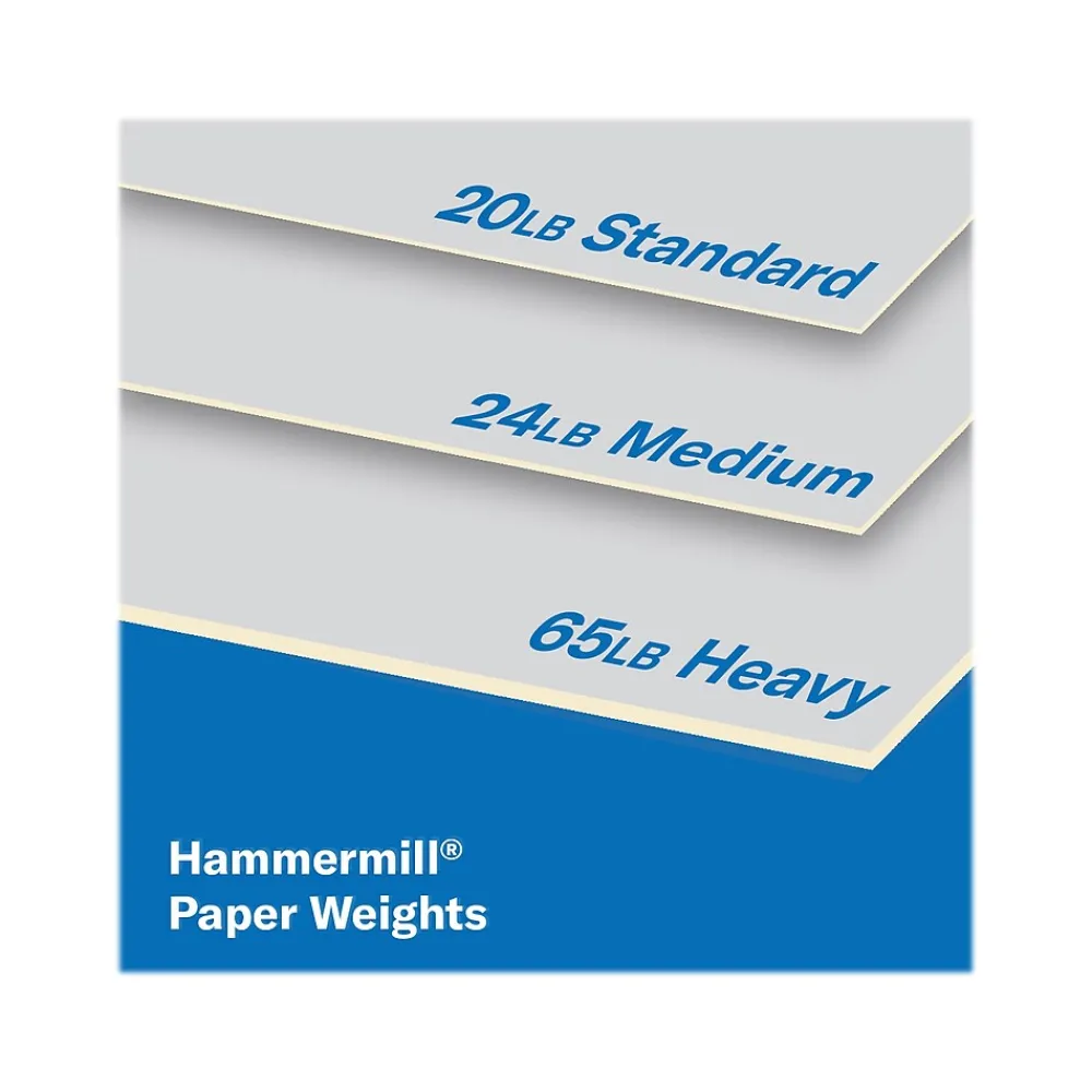 Multipurpose Paper*Hammermill 8.5" x 11" Multipurpose Paper, 65 lbs., Cream, 250 Sheets/Ream, 2 Reams/Pack (400540)