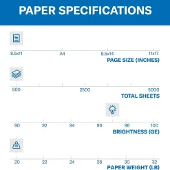 Multipurpose Paper*Hammermill 8.5" x 11" Multipurpose Paper, 20 lbs., 97 Brightness, 500 Sheets/Ream (105910)