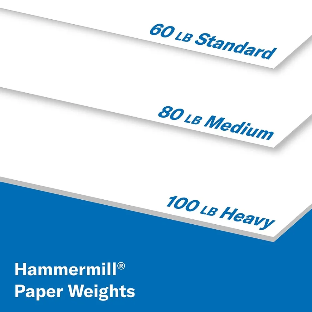 Card Stock*Hammermill Premium Color Copy 60 lbs. Cover Paper, 8.5" x 11", Photo White, 250 Sheets/Pack (122549)