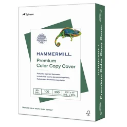 Card Stock*Hammermill Premium Color Copy 80 lbs. Cover Paper, 8.5" x 11", White, 250 Sheets/Ream (120023)