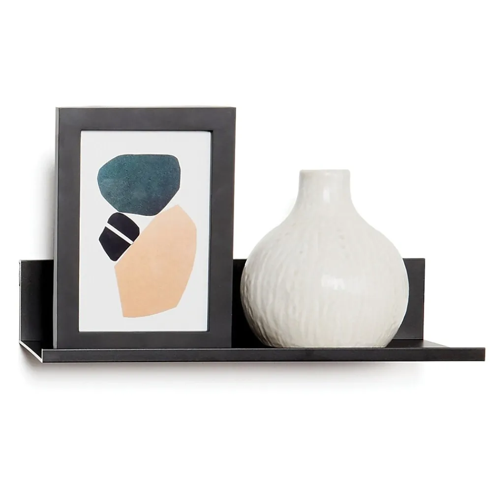 Shelving*Hangman No-Stud Floating Shelf, 12-In., Black Powder Coat (L-12-B)