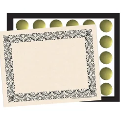 Awards & Certificates*Hayes Art Deco Certificate Set, 9" x 12", Black, 110/Set (H-VA437)