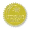 Awards & Certificates*Hayes Attendance Award Gold Foil Embossed Certificate Seals, 1-3/4", Pack of 54 (H-VA375)