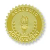 Awards & Certificates*Hayes Embossed Certificate Academic Achievement Seals, Gold, 54/Pack (H-VA372)