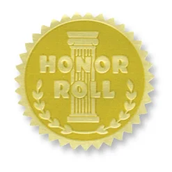 Awards & Certificates*Hayes Embossed Certificate Honor Roll Seals, Gold, 54/Pack (H-VA370)