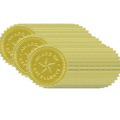 Awards & Certificates*Hayes Publishing Gold Foil Embossed, Award of Excellence, Certificate Seals, 54 Seals Per Pack, 3 Packs (H-VA373-3)