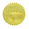 Awards & Certificates*Hayes Seal of Success Gold Foil Embossed Certificate Seals, 1-3/4", Pack of 54 (H-VA376)