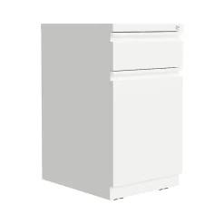 File Cabinets*Hirsh 2-Drawer Mobile Vertical File Cabinet, Letter Size, Lockable, 27.75"H x 15"W x 19.88"D, White (25033)
